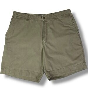 Columbia Men's Khaki Shorts Size 36 Hiking Casual Zip Pocket Flat Front Outdoors